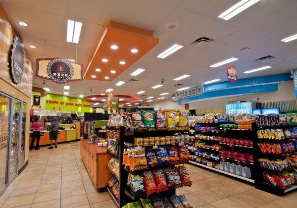 Sheetz convenience store lighting in Cary, North Carolina